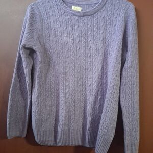 Bass Men's Purple Cable Knit Sweater